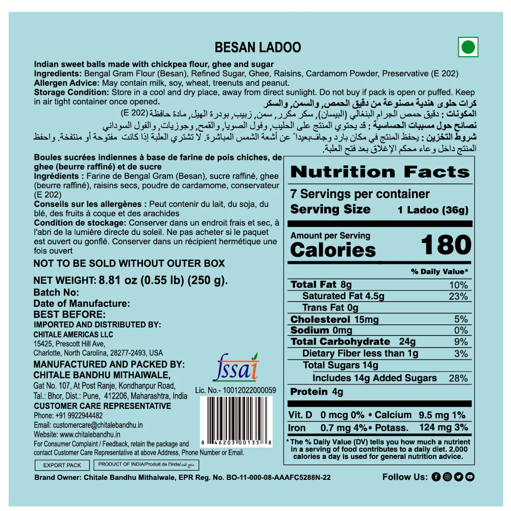 Chitale Bandhu Besan Ladoo – 250g - Image 5